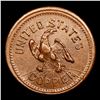 Image 2 : (1863) US Copper F-202/434 Civil War Token 1c Grades Choice+ Unc BN