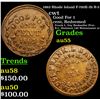Image 1 : 1863 Rhode Island F-700E-2b R-3 Civil War Token 1c Grades Choice AU