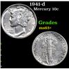 Image 1 : 1941-d Mercury Dime 10c Grades Select+ Unc