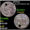Image 1 : 1876-p Seated Half Dollar 50c Grades f details