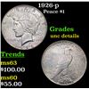 Image 1 : 1926-p Peace Dollar $1 Grades Unc Details