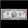 Image 2 : 1976 $2 Federal Reserve Note 1st Day of Issue, with Stamp Berwyn, PA Grades Gem CU