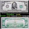 Image 1 : 1928 $50 Federal Reseve Note Redeemable In Gold Low Serial Number Grades Choice AU/BU Slider