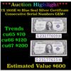 Image 1 : ***Auction Highlight*** 7X 1935E $1 Blue Seal Silver Certificate consecutive serial numbers Grades G