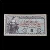 Image 2 : Military Payment Certificate (MPC) Series 481 5c Grades Choice AU/BU Slider+