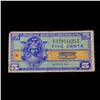 Image 2 : Military Payment Certificate (MPC) Series 521 5c Grades vf++
