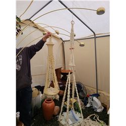 Macrame hanging baskets. Cat A