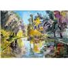 Image 1 : "Sokolniki. A pond" oil in impressionism style.#1222797