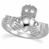 Image 1 : SOLID PLATINUM  IRISH CLADDAGH RING #1222882