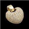 Image 1 : 14k HEART Pendant DIAMONDS 1 CARAT! #1222928