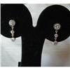 Image 1 : 80's DIAMOND~14K Y GOLD HANGING EARRINGS 1+CTS #1223113