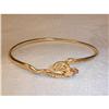 Image 1 : Estate 14K YG Gold Ruby Snake Bangle Bracelet #1223243