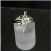 Image 1 : Estate Diamond Solitaire 14ktt White Gold Ring #1223409