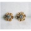 Image 1 : Estate Diamond Stud Earrings round solitaire #1235136