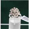 Image 1 : Estate Cluster White Gold Diamond Ring 14kt  #1235152