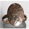 Image 1 : Estate Hand Engraved Floral Ring Rose Gold #1235164