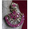 Image 1 : Estate Diamond Ruby Earrings Postback Gold #1235178