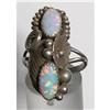 Image 1 : Estate Opals Handmade Sterling Silver Ring leaf#1235212