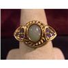 Image 1 : Estate Designer Jade Tanzanite yellow gold Ring#1235243