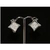 Image 1 : 2 ct Estate Designer Princess Diamond Earrings #1235252