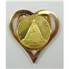 Image 1 : Austrian Heart Shaped Gold Money Clip  #1235367