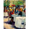 Image 1 : ADAN IN CAFE ORIGINAL OIL PAINTING #1242380