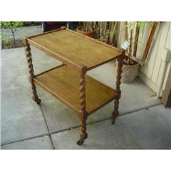  Oak Tea Cart #1262017