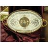 Image 1 : RARE Antique Oval Dresser Tray with Doily and #1262066