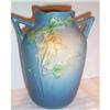 Image 1 : Roseville Columbine Blue Background Vase #1262124