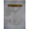 12 Exquisite Gold-trimmed Etched Wine Glasses #1262927