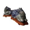 Pair of Carved Blue Sodalite Horse Sculptures #1262966