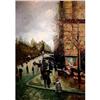 Image 1 : Art.  Paris Scene Original Oil Painting #1284219