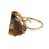 Image 1 : Smokey Topaz Triangular Cut 14kT yellow gold #1284224