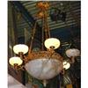 Image 1 : Italian Alabaster and Bronze Chandelier #1284286