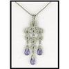 Image 1 : 18K LONG CHANDELIER PENDANT DIAMONDS AND #1284378