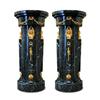 Image 1 : Pair of Black Marble Pedestals w/Ormolu Mounts #1285105