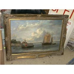 Old Sailing Vessels Oil Painting (Netherlands) #1223642