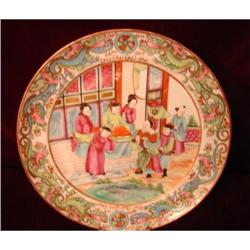 CHINESE EXPORT ROSE MANDARIN DINNER PLATE #1223659