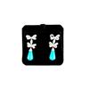 Image 1 : 18K WHITE GOLD DANGLING EARRINGS DIAMONDS #1223778