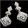 Image 1 : PLATINUM FILIGREE  DIAMOND EARRINGS #1223780