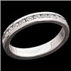 Image 1 : PLATINUM DIAMOND WEDDING BAND .50 CTS! Sz 7 #1223788