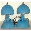 Image 1 : Southern Belle Blue Glass Figural Vanity Lamps #1223853