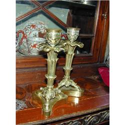 PR.GILT BRONZE NAPOLEONIC CANDLESTICKS #1224144