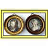 Image 1 : PAIR EARLY 18C MINIATURE PORTRAITS FRENCH #1224232