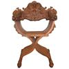 Image 1 : Heavily Carved X Form Chair #1224258