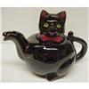 Image 1 : ANTIQUE FIGURAL HALLOWEEN BLACK CAT TEAPOT #1235766