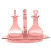 Image 1 : Cambridge Glass Pink Oil & Vinegar Cruet Set  #1236158