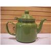 Image 1 : Green graniteware child's teapot #1236362