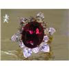 Image 1 : RHJ Synthetic Ruby Ring w/Cubic Zirconium #1263038