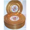Image 1 : Eight Gold Bavarian Floral Service Plates #1263413
